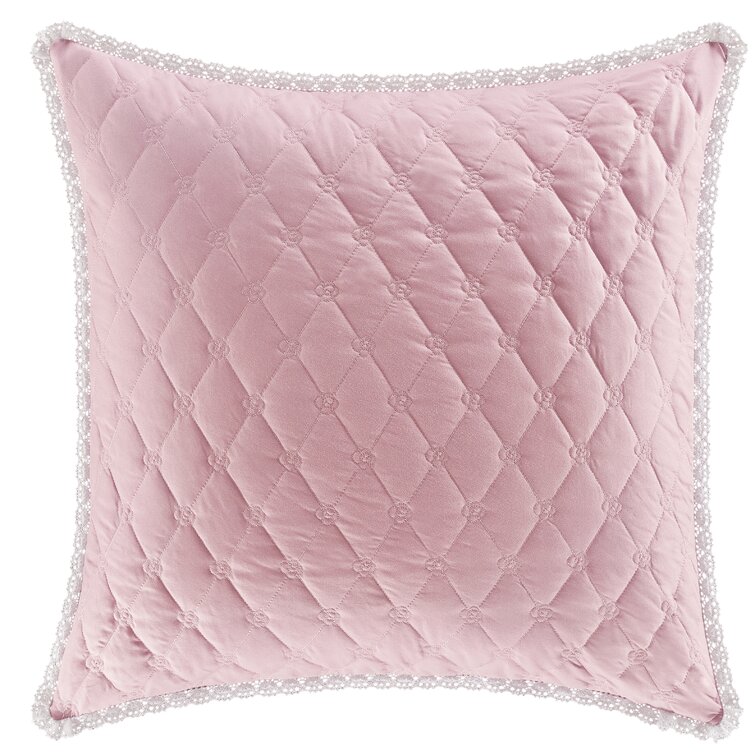 Pink euro 2024 pillow shams